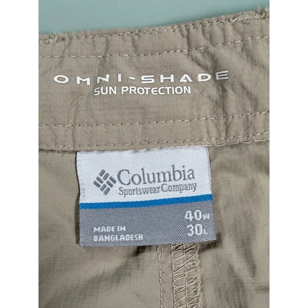 Columbia PFG Convertable Pants Mens 38x30 Khaki Straight Fit‎ DadCore
